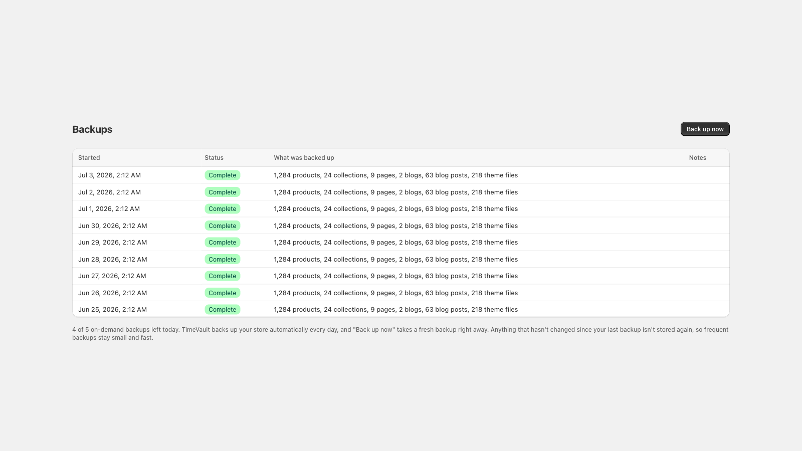TimeVault screenshot 1 of 3
